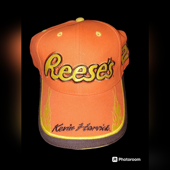 REESES CHASE Authentics Kevin Harvick #21 Racing Mens Strapback Hat Nascar - Picture 1 of 9